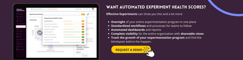 experiment health score